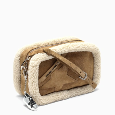 Shop Golden Goose Brown Suede And Fur Star Bag