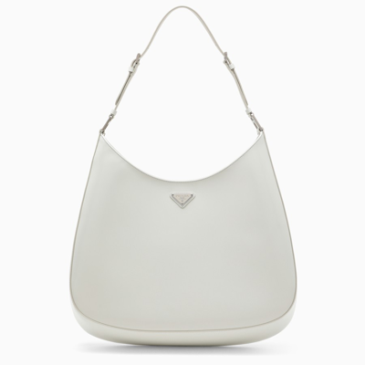 Shop Prada White Cleo Medium Shoulder Bag