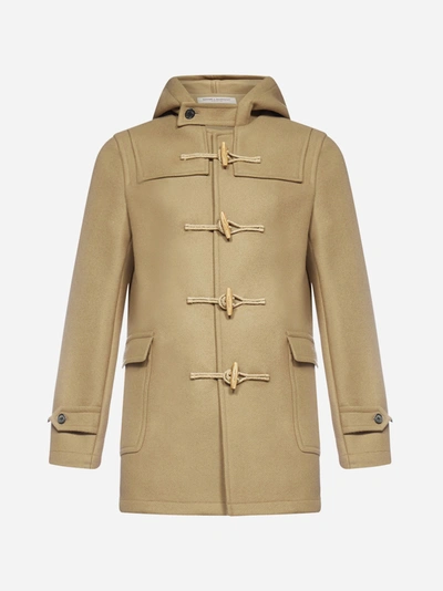 Shop Saint Laurent Wool Hooded Duffle Coat