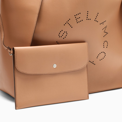 Shop Stella Mccartney Camel Stella Logo Bag In Brown