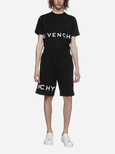 Shop Givenchy Logo Cotton Shorts