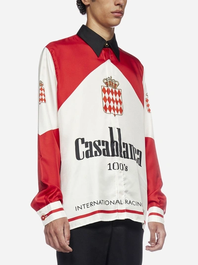 Shop Casablanca 100s Silk Shirt In  100s - Multicolor