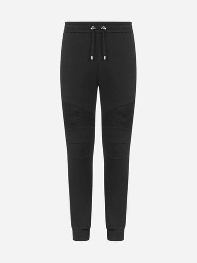 Shop Balmain Logo Cotton Track Pants