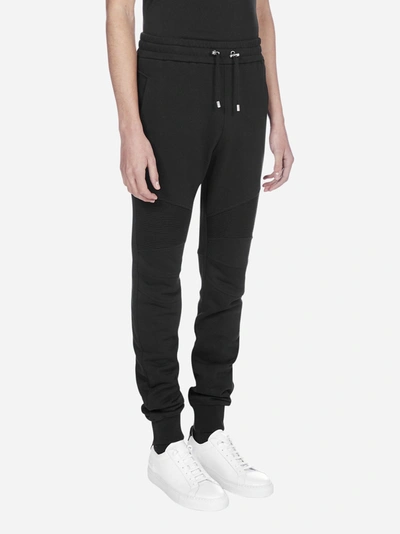 Shop Balmain Logo Cotton Track Pants