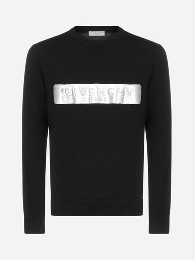 Shop Givenchy Logo-latex Wool Sweater