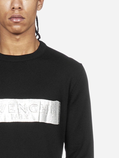 Shop Givenchy Logo-latex Wool Sweater