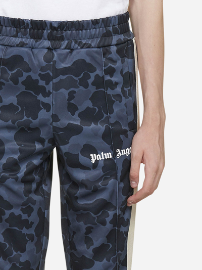 Shop Palm Angels Camo Print Logo Track Pants