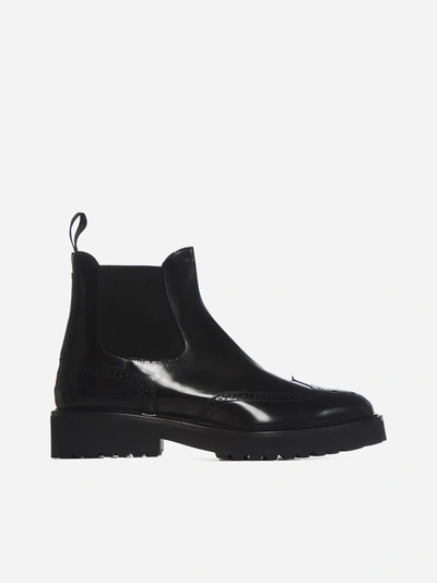 Shop Doucal's Beatles Leather Chelsea Boots