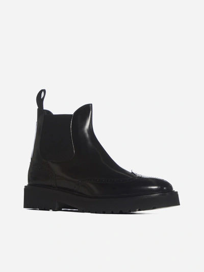 Shop Doucal's Beatles Leather Chelsea Boots