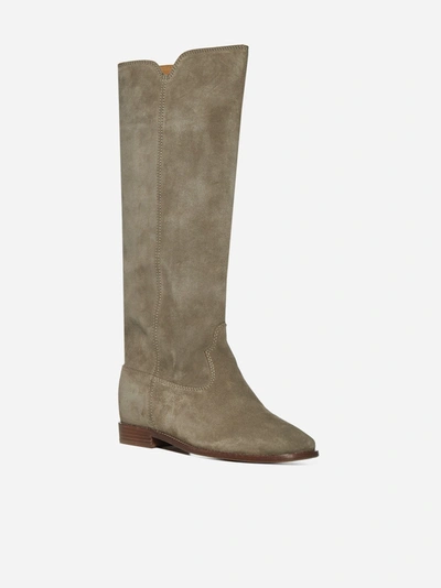 Isabel Marant Cleave Concealed Wedge Boots In Beige | ModeSens