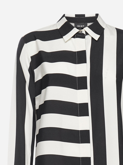 Shop Dkny Maxi Striped Shirt