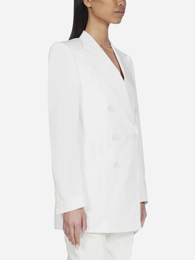 Shop Maison Margiela Double-breasted Cotton Blazer