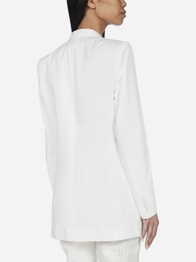 Shop Maison Margiela Double-breasted Cotton Blazer