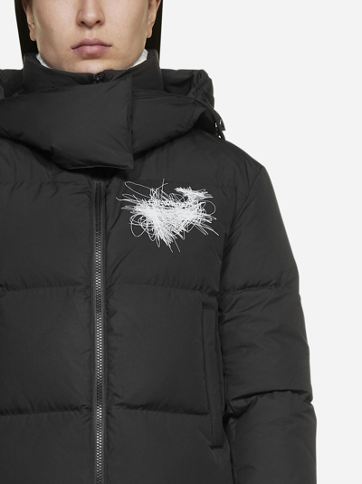 Shop Off-white Pen Arrows Quilted Nylon Puffer Jacket