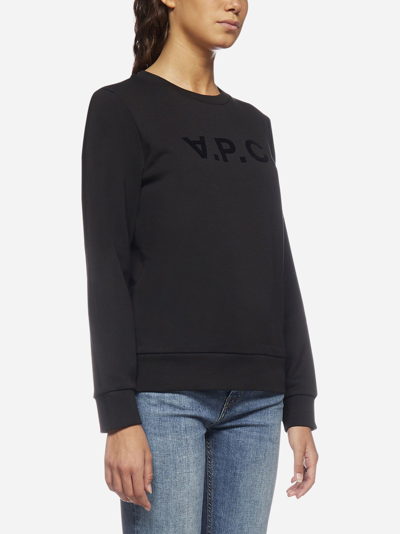 Shop Apc Viva Logo Cotton Sweatshirt