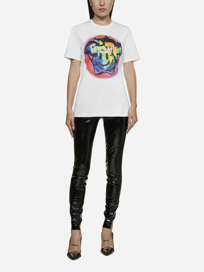 Shop Versace Medusa Smiley Cotton T-shirt