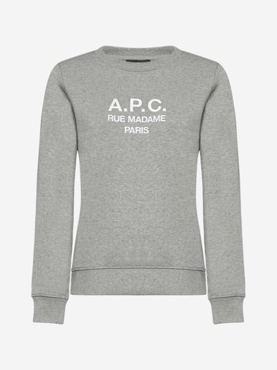 Shop Apc Tina Logo Cotton Sweatshirt