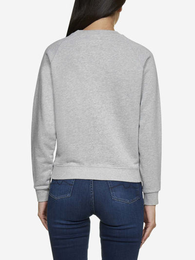 Shop Maison Kitsuné All Right Fox-patch Cotton Sweatshirt