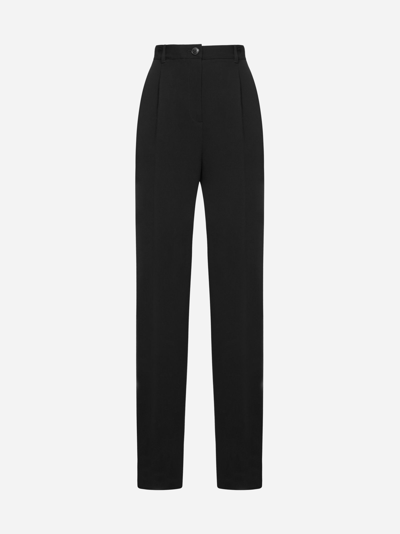 Shop Tory Burch Front-pleats Trousers
