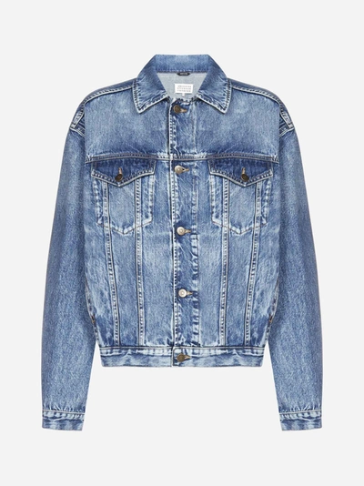 Maison Margiela Oversized Recycled Denim Jacket In Blue | ModeSens