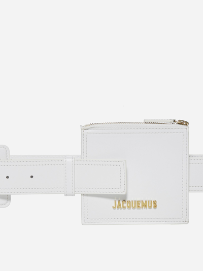 Shop Jacquemus Carree Leather Belt-bag