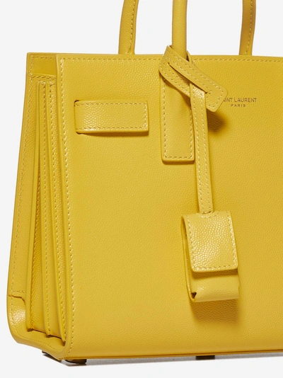 SAINT LAURENT: Sac De Jour bag in leather - Yellow  Saint Laurent handbag  392035AABGT online at