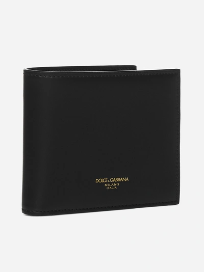 Shop Dolce & Gabbana Logo Leather Bifold Wallet