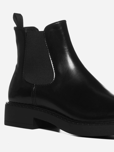 Shop Prada Leather Chelsea Boots