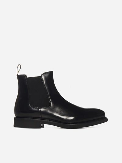 Shop Doucal's Leather Chelsea Boots