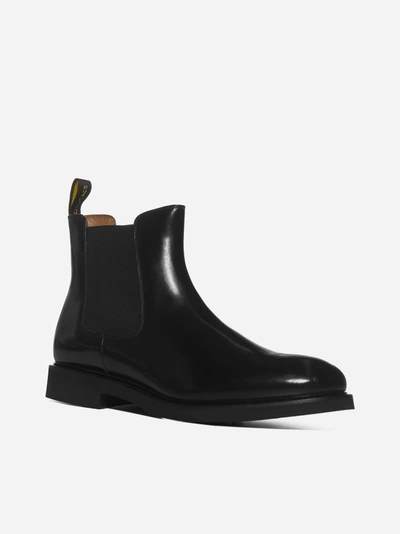 Shop Doucal's Leather Chelsea Boots