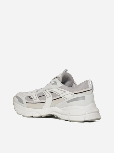 Shop Axel Arigato Marathon R-trail Leather And Mesh Sneakers