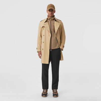 Shop Burberry The Midlength Kensington Heritage Trench Coat In Honey