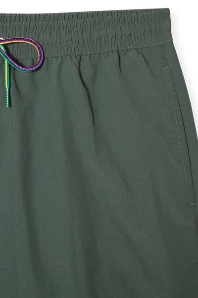 Shop Paul Smith Men's Nylon Zebra Shorts In 38 Green