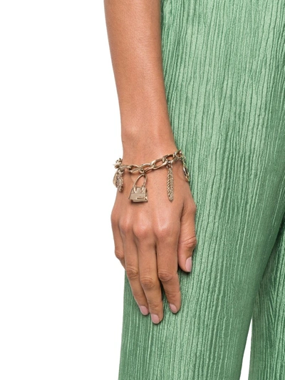 Shop Jacquemus Women's Gold Metal Bracelet