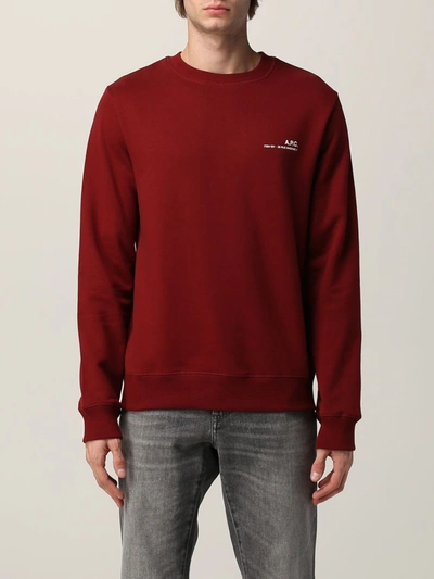 Shop Apc Sweatshirt A.p.c. Men Color Red