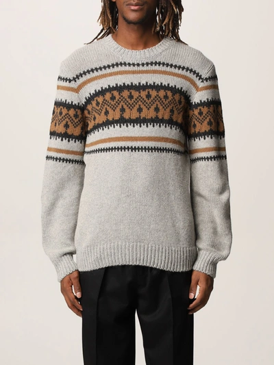 A.p.c. Franz Intarsia-knit Alpaca-blend Sweater In Grey | ModeSens