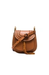 Chloé Hudson Small Suede Shoulder Bag In Caramel