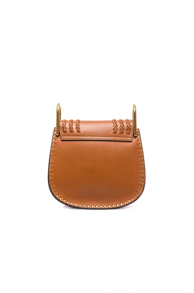 Shop Chloé Small Hudson Braided Leather Bag In Caramel