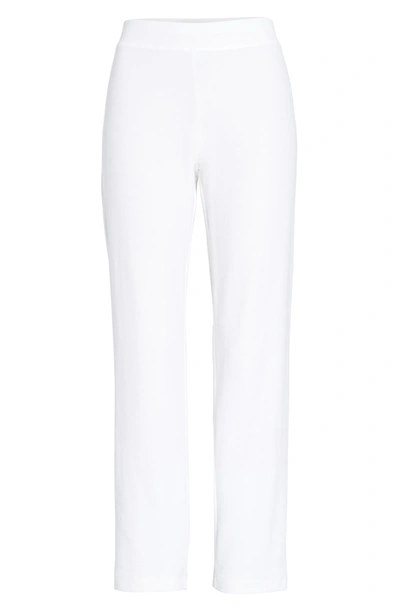 Shop Eileen Fisher Stretch Crepe Slim Ankle Pants In White