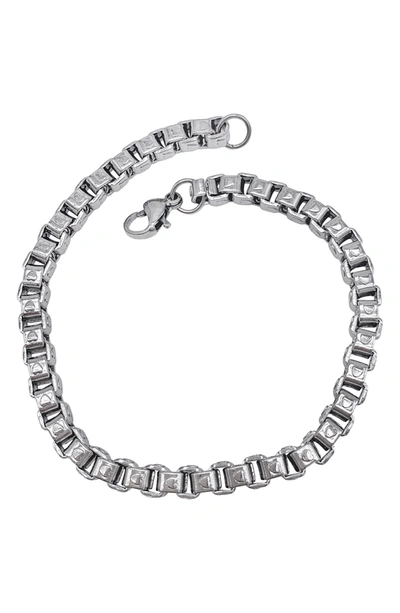 Shop Adornia Water Resistant Box Chain Bracelet In Silver