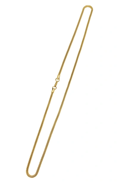 Shop Adornia Water Resistant Textured Chain Necklace In Yellow
