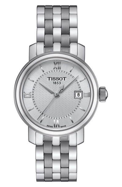 Shop Tissot Bridgeport Bracelet Watch, 29mm In Silver