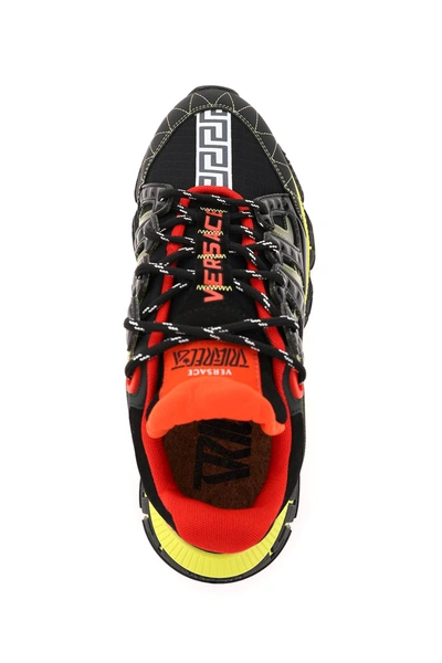 Shop Versace Trigreca Sneakers In Black,red,yellow