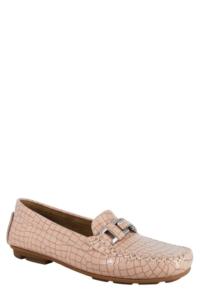 Shop Impo Croc Embossed Leather Bit Loafer In Barley