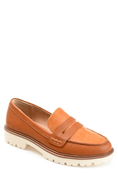 Shop Journee Collection Kenly Comfort Foam Penny Loafer In Tan