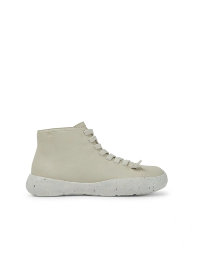 Shop Camper Women Peu Stadium Leather Boot In White