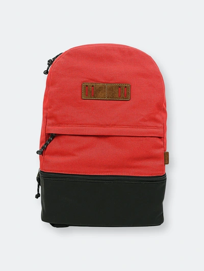 Shop Fossil Summit Canvas Backpack For Men In Red