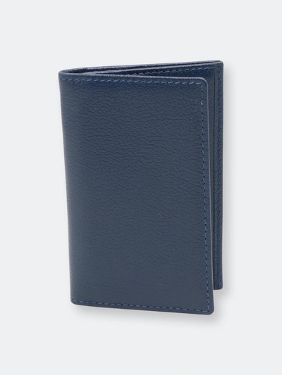 Shop Ettinger Men's Visiting Card Case Leather Wallet In Blue