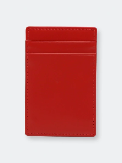 Shop Ettinger Men's Card Leather Wallet In Red