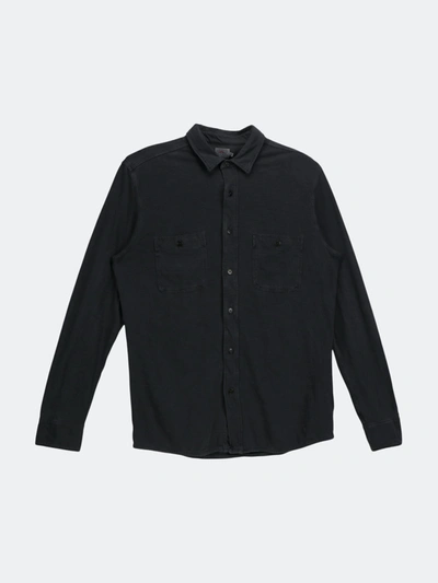 Shop Faherty Men's Knit Seasons Shirt Dress In Black